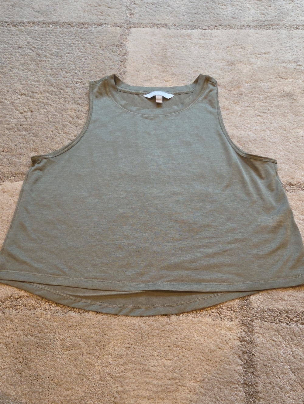 Athleta Olive Green Cropped Tank Top